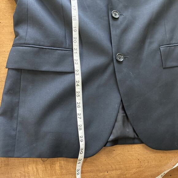 J. Crew Men’s Thompson Suit Jacket 40R Wool Black Blazer Formal Wedding Prom - Picture 6 of 8